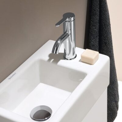 Duravit C.1 wastafelkraan S met trekstang-afvoergarnituur chroom C11010001010 27 Duravit C.1 wastafelkraan S met trekstang-afvoergarnituur chroom C11010001010 27