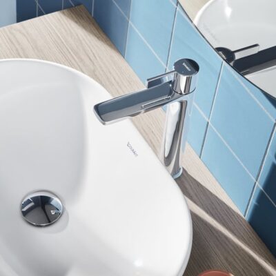 Duravit D-Neo wastafelkraan L met verhoogde kraanlichaam chroom DE1030002010 9 Duravit D-Neo wastafelkraan L met verhoogde kraanlichaam chroom DE1030002010 9