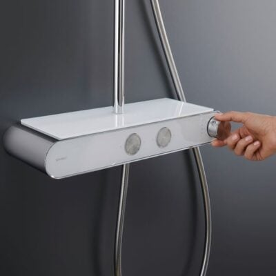 Duravit Shower Systems thermostatische opbouw regendoucheset Ø230 mm chroom TH4382008005 9