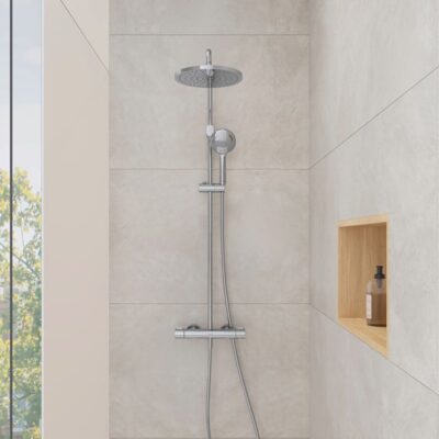 Duravit Shower Systems thermostatische opbouw regendoucheset Ø252 mm chroom TH4282008010 4