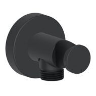 Duravit Tulum handdouchehouder met aansluiting ronde rozet mat-zwart met G 1/2 Duravit Tulum handdouchehouder met aansluiting ronde rozet mat-zwart met G 1/2