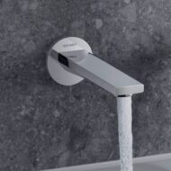 Duravit Tulum wandbaduitloop 17cm chroom met ronde rozet en G1/2 aansluiting