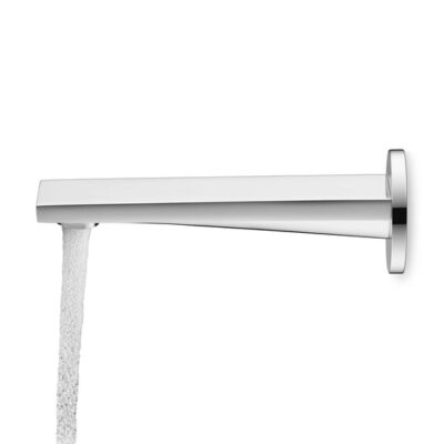 Duravit Tulum wandbaduitloop 17cm chroom met ronde rozet en G1/2 aansluiting 7