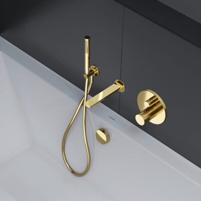 Duravit Universele handdouchehouder met slangverbinding goud UV0630009034 4