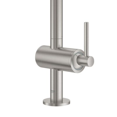 Grohe Atrio eengreeps bidetkraan M-Size met afvoergarnituur supersteel 32108DC3 4