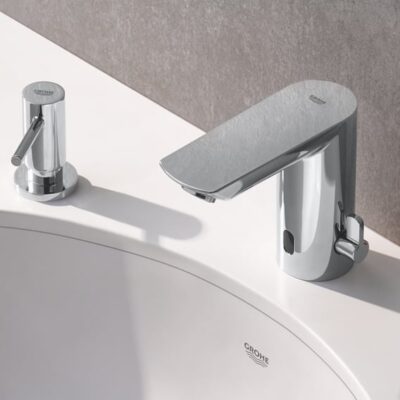 Grohe Bau Cosmopolitan E wastafelkraan met EcoJoy netstroom chroom 36453000 4
