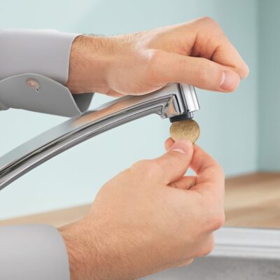 Grohe BauEco eenhendel keukenmengkraan draaibaar chroom 31680000 7