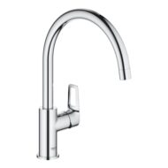 Grohe BauEdge eengreeps keukenmengkraan met hoge draaibare uitloop en keramisch cartridge 31367001 Grohe BauEdge eengreeps keukenmengkraan met hoge draaibare uitloop en keramisch cartridge 31367001