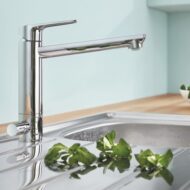 Grohe BauEdge eengreeps keukenmengkraan met zwenkbare uitloop en GROHE Zero technologie 31696000 Grohe BauEdge eengreeps keukenmengkraan met zwenkbare uitloop en GROHE Zero technologie 31696000