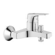 Grohe BauFlow eengreeps wandmontage badmengkraan met keramische cartridge en perlator chroom 23756000 Grohe BauFlow eengreeps wandmontage badmengkraan met keramische cartridge en perlator chroom 23756000