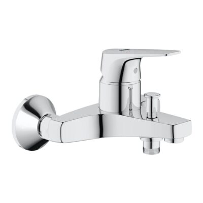 Grohe BauFlow eengreeps wandmontage badmengkraan met keramische cartridge en perlator chroom 23756000 4