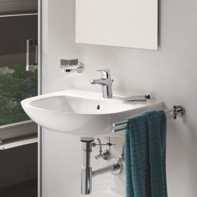 Grohe BauFlow eengreeps wastafelmengkraan S-maat 1/2 met keramische cartridge chroom 23801000 4