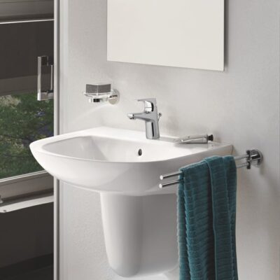 Grohe BauFlow eengreeps wastafelmengkraan S-Size chroom met waterbesparing en keramische cartridge 23751000 4