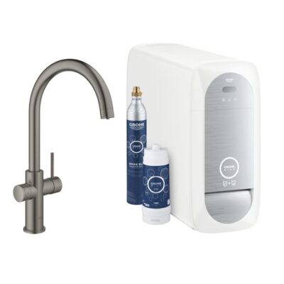 Grohe Blue Home C-Afvoer Starter Kit Rond Draaibaar 2 standen Hard Graphite Geborsteld 31455AL1 13