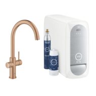 Grohe Blue Home C-Afvoer Starter Kit Rond Draaibaar 2 standen Warm Sunset Geborsteld 31455DL1