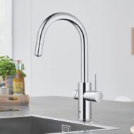 Grohe Blue Home C-afvoer Starter Kit uittrekbare uitloop rond draaibaar chroom 31541000