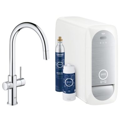 Grohe Blue Home C-afvoer Starter Kit uittrekbare uitloop rond draaibaar chroom 31541000 6