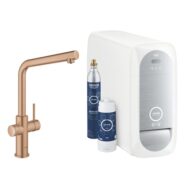 Grohe Blue Home L-uitloop Starter Kit – haaks draaibaar 2 standen warm sunset geborsteld 31454DL1