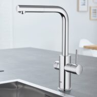 Grohe Blue Home L-uitloop Starter Kit haaks draaibaar uittrekbaar chroom 31539000