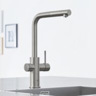 Grohe Blue Home L-uitloop Starter Kit Supersteel met haakse draaibare en uittrekbare uitloop 31539DC0