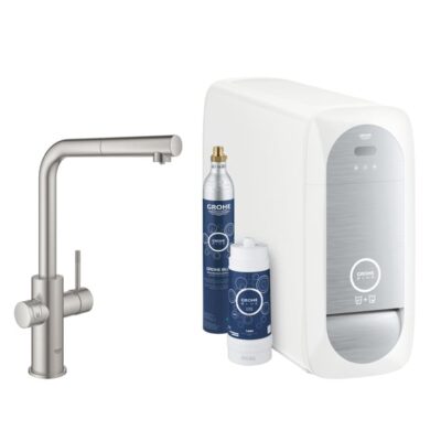 Grohe Blue Home L-uitloop Starter Kit Supersteel met haakse draaibare en uittrekbare uitloop 31539DC0 6