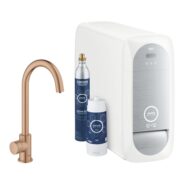 Grohe Blue Home Mono starterset – draaibare rond uitloop – 2 standen – warm sunset geborsteld 31498DL1