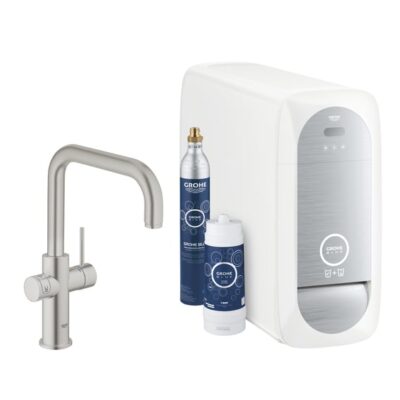 Grohe Blue Home Supersteel starter kit haaks draaibaar 2 standen 31456DC1 13