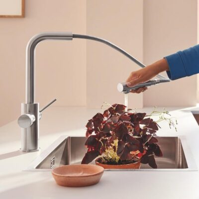 Grohe Blue Pure Minta filter uittrekbare keukenmengkraan – haaks draaibaar Supersteel 30601DC0 4