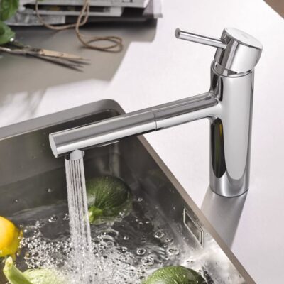 Grohe Concetto eengreeps gootsteenmengkraan met uittrekbare spoeldouche en 100° zwenkuitloop 30273001 6