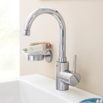 Grohe Concetto eengreeps wastafelmengkraan L-maat chroom met 360° draaibereik en SilkMove 32629002 4
