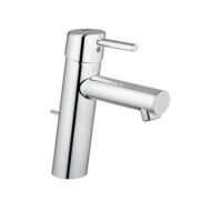 Grohe Concetto eengreeps wastafelmengkraan M-maat chroom met EcoJoy en SilkMove technologie 23450001
