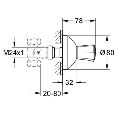 Grohe Costa stopkraan chroom 19809001 4