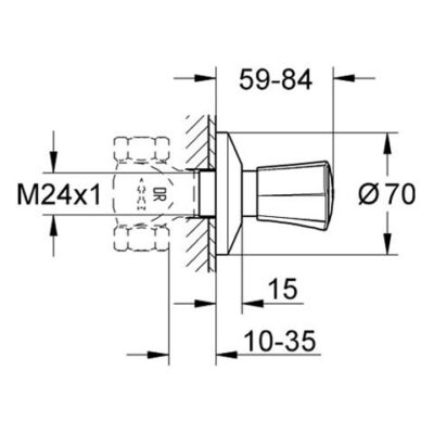 Grohe Costa stopkraan chroom 19855001 4