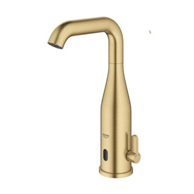 Grohe Essence E wastafelkraan met EcoJoy op batterijen cool sunrise geborsteld 36445GN0 9 Grohe Essence E wastafelkraan met EcoJoy op batterijen cool sunrise geborsteld 36445GN0 9