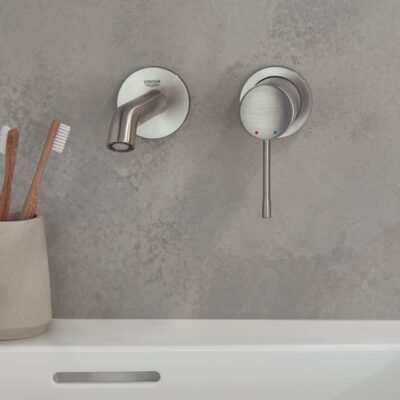 Grohe Essence eengreeps inbouw wastafelmengkraan met EcoJoy supersteel 19408DC1 9 Grohe Essence eengreeps inbouw wastafelmengkraan met EcoJoy supersteel 19408DC1 9