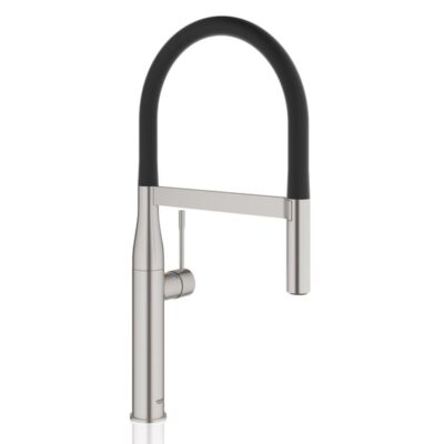 Grohe Essence eenhendel keukenmengkraan draaibaar supersteel met mat zwart 30294DC0 6
