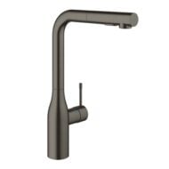 Grohe Essence eenhendel keukenmengkraan uittrekbaar draaibaar hard grafiet geborsteld 30270AL0 Grohe Essence eenhendel keukenmengkraan uittrekbaar draaibaar hard grafiet geborsteld 30270AL0