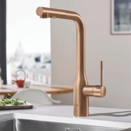Grohe Essence eenhendel keukenmengkraan uittrekbaar draaibaar warm zonsondergang geborsteld 30270DL0 7 Grohe Essence eenhendel keukenmengkraan uittrekbaar draaibaar warm zonsondergang geborsteld 30270DL0 7