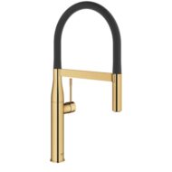 Grohe Essence Magneet eengreeps keukenmengkraan met veer uittrekbaar Cool Sunrise 30294GL0 Grohe Essence Magneet eengreeps keukenmengkraan met veer uittrekbaar Cool Sunrise 30294GL0