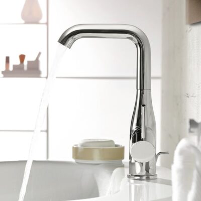 Grohe Essence wastafelkraan L-Size met EcoJoy met trekstang-afvoergarnituur chroom 32628001 4