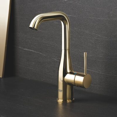 Grohe Essence wastafelkraan L-Size met EcoJoy met trekwaste cool sunrise 32628GL1 4