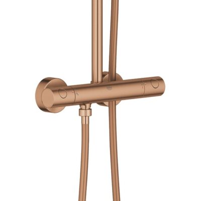 Grohe Euphoria thermostatische opbouw regendoucheset Ø310 mm warm sunset geborsteld 26075DL0 5