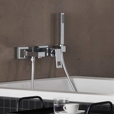 Grohe Eurocube eengreeps badmengkraan wandmontage met omstel chroom 1/2 keramische cartridge 23141000 4
