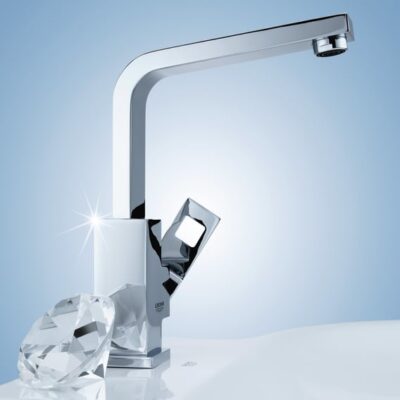 Grohe Eurocube eengreeps wastafelmengkraan L-Size chroom met waterbesparing en snelsluiting 2313500E 4
