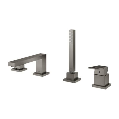Grohe Eurocube eenhendel inbouw badrandkraan hard graphite geborsteld 19897AL1 4