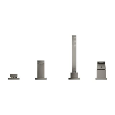 Grohe Eurocube eenhendel inbouw badrandkraan hard graphite geborsteld 19897AL1 5