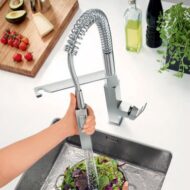 Grohe Eurocube hoge eengreeps keukenmengkraan supersteel met zwenkbare uitloop en SpeedClean 31395DC0 Grohe Eurocube hoge eengreeps keukenmengkraan supersteel met zwenkbare uitloop en SpeedClean 31395DC0