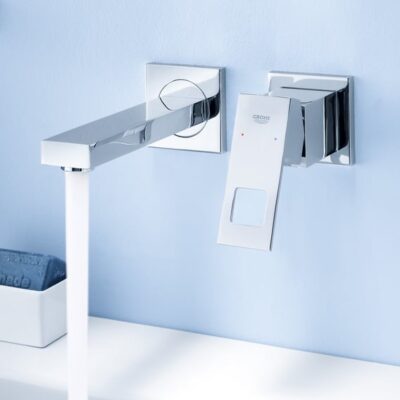 Grohe Eurocube wandmontage 2-gats wastafelmengkraan chroom met verstelbare perlator 19895000 4