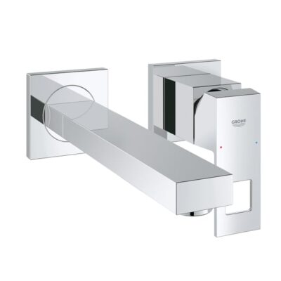 Grohe Eurocube wandmontage 2-gats wastafelmengkraan chroom met verstelbare perlator 23447000 6