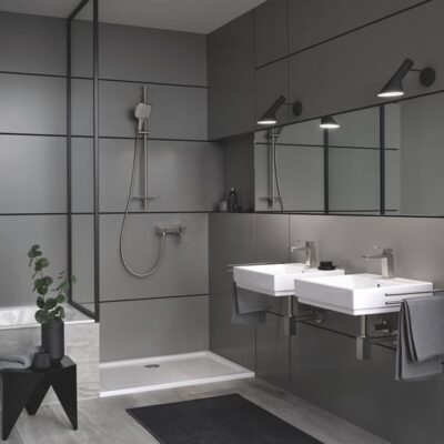 Grohe Eurocube wastafelkraan M-Size met EcoJoy met trekstang-afvoergarnituur supersteel 23445DC0 4